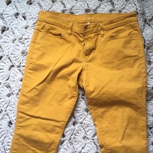Ann Taylor LOFT mustard Modern Skinny pants sz 8